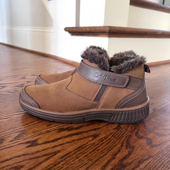 Orthofeet Siena Suede Leather Ankle Boots Brown Size 9.5 B Medium NEW - Picture 12 of 15